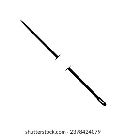 Needle Silhouette, can use for Art Illustration, Logo Gram, Logo Type, Pictogram, Website, Apps, or Graphic Design Element. Vector Illustration 
