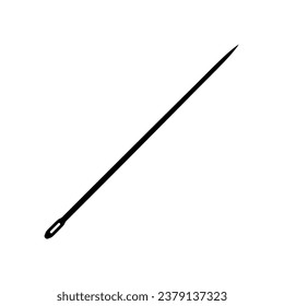 Needle Silhouette, can use for Art Illustration, Logo Gram, Logo Type, Pictogram, Website, Apps, or Graphic Design Element. Vector Illustration 