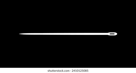 Needle Silhouette, can use for Art Illustration, Logo Gram, Logo Type, Pictogram, Website, Apps, or Graphic Design Element. Vector Illustration 