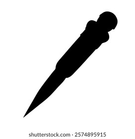 Needle silhouette vector icon sign symbol illustration design.
