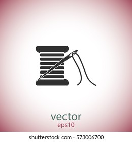 Needle and spool, vector icon