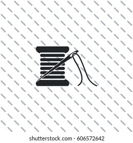 Needle and spool, vector icon
