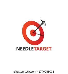 Needle Target Logo Template Design Vector