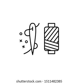 Needle textile fabric icon. Element of fabric features icon