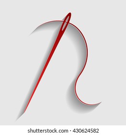 Needle with thread