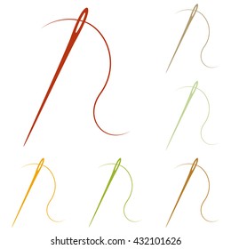 Needle with thread