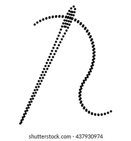 Needle with thread
