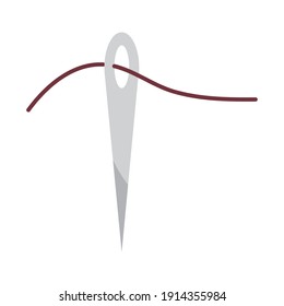 needle with thread design, Embroidery weaving and sewing theme Vector illustration