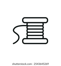 Needle and thread fashion tailor icon vector basic design simple and modern concept graphic