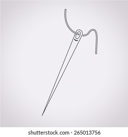 Needle with thread icon