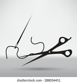 Needle and thread icon