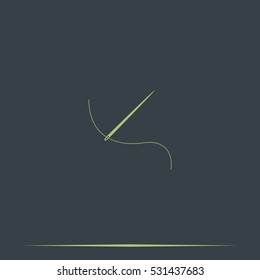 Needle with thread icon.