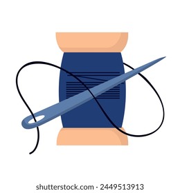 Needle and thread icon clipart avatar logotype isolated vector illustration