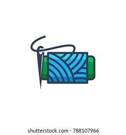 Needle and thread icon - icon illustration