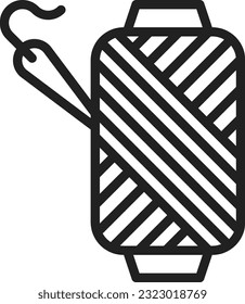 Needle and Thread Icon image. Suitable for mobile application.