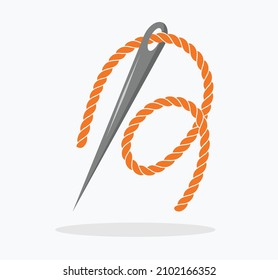 Needle and thread icon. vector illustration