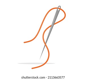Needle and thread icon. vector illustration