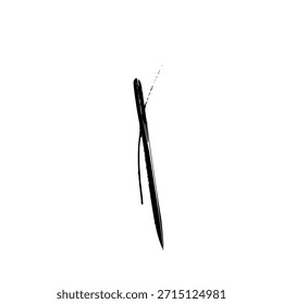 needle and thread isolated on white background