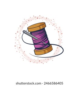 needle thread logo business abstract