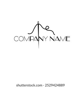 Needle and Thread Logo. The word "COMPANY NAME" is placed below the needle and thread.
