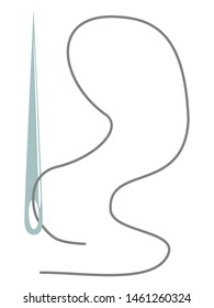 needle and thread, sew clothes motive