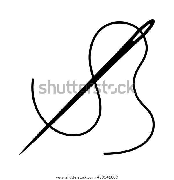 Needle Thread Sewing Clothes Line Art Stock Vector (Royalty Free) 439541809