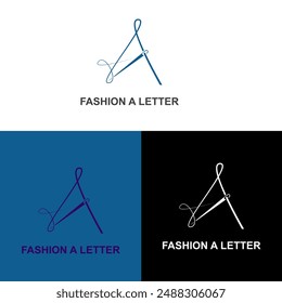 Needle and thread silhouette icon vector illustration. Tailor logo with needle symbol and curvy thread. Tailor sign template, sewing instrument design, fashion icon