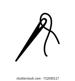 needle with thread symbol icon