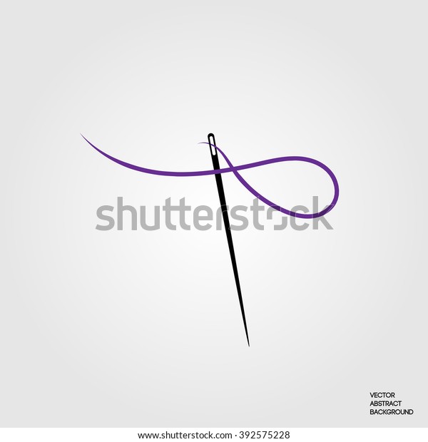 Needle Thread Tailoring Logo Logo Products Stock Vector Royalty Free