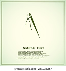 Needle and thread vector icon