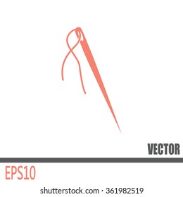 Needle and thread vector icon