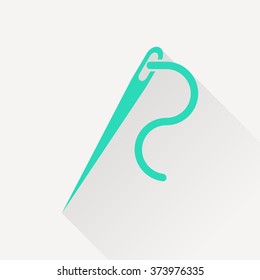 Needle and thread vector icon