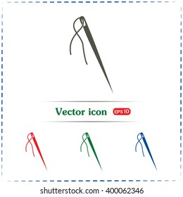 Needle and thread vector icon