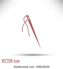 Needle and thread vector icon