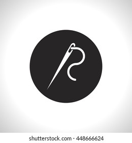 Needle and thread vector icon