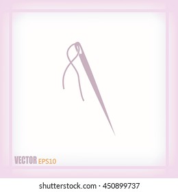 Needle and thread vector icon