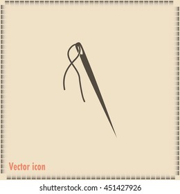 Needle And Thread Vector Icon