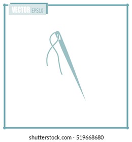 Needle and thread vector icon