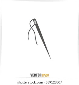 Needle and thread vector icon