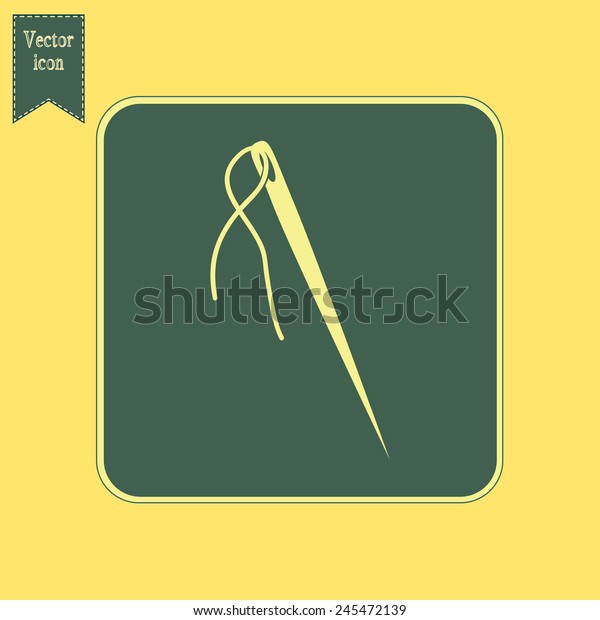 Needle Thread Vector Icon Stock Vector Royalty Free 245472139 Shutterstock 7557