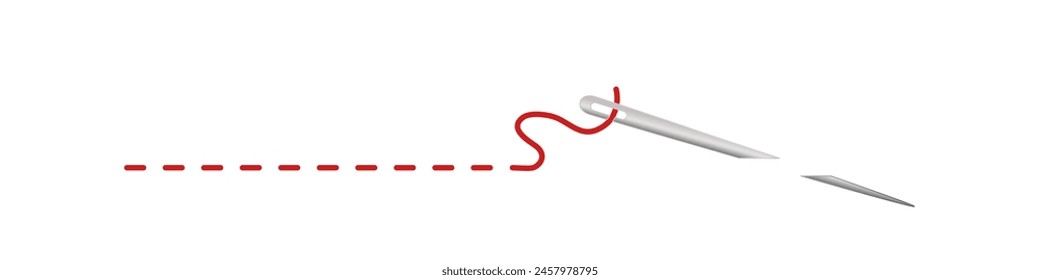 needle and thread - vector illustration	