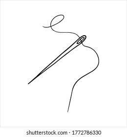 Needle Thread Vector Illustration On White Stock Vector (Royalty Free ...