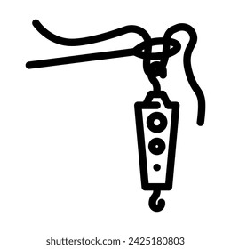 hilo de aguja bordado hobby line icon vector. hilo de aguja hobby hobby sign. contorno aislado símbolo negro ilustración