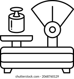 Needle Type Counter Scale Concept Vector Icon Design, Weight Measuring device Error Symbol, Mass balances Sign, calibration and Vibration Stock Illustration