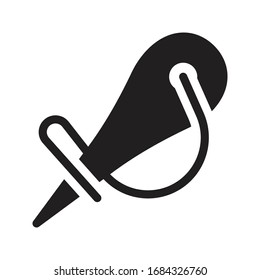 Nadelstichsymbol für Vektorillustration 