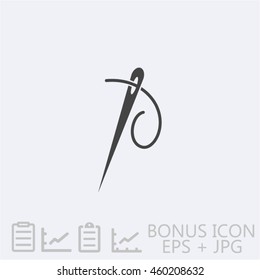 needle Vector icon 10 EPS