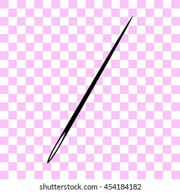 needle vector icon - black illustration