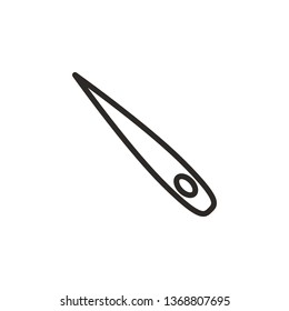 Needle vector icon. Element of design tool for mobile concept and web apps vector. Thin line icon for website design and development, app development. Vector icon