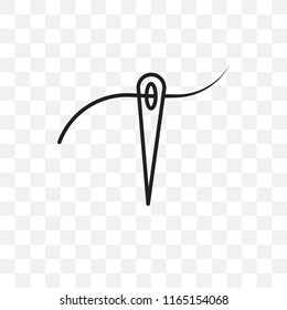 Needle vector icon isolated on transparent background, Needle logo concept