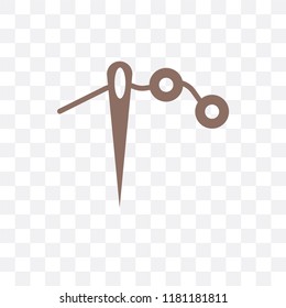Needle vector icon isolated on transparent background, Needle logo concept